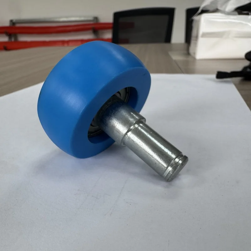 product custom cable window pulleys bearing wheel rubber coated polyurethane with cutting processing service-4