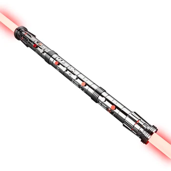 Wholesale Metal hilt Darth Maul Lock up Flash on Clash heavy duel lightsaber with 16 Sound Blaster for Dueling Cosplay