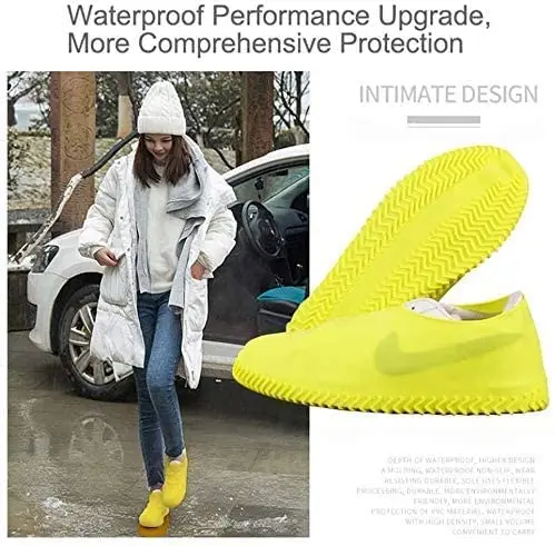 Hot Sale Silicone Waterproof Shoe Cover Rain Boots Reusable Silicone Rubber Rain Shoe Cover