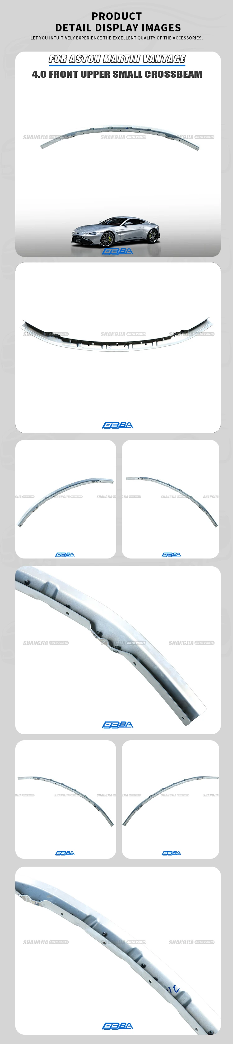 KY6317770AB Aluminium Front Bumper Upper Beam Suitable For Aston Martin Vantage Coupe Roadster AMR Anti Collision Car Frame Beam manufacture