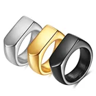 Jewelry Customized Name Ring New Trendy Jewelry Stainless Steel Black Gold Custom Logo Ring For Men Women