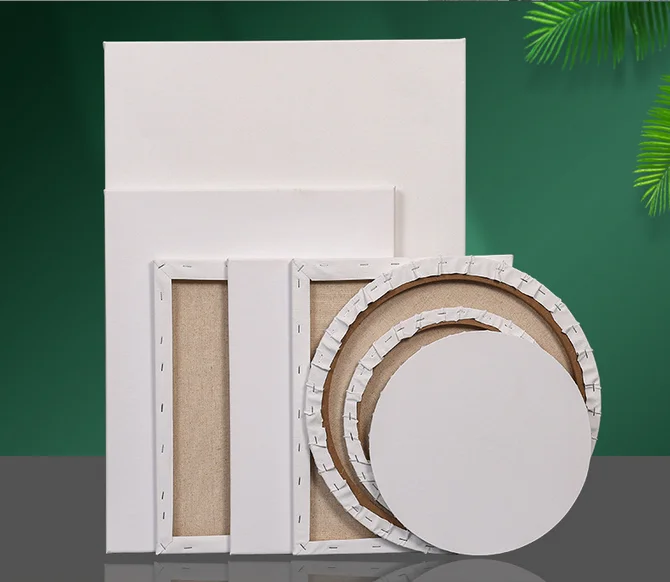 30cmx30cm Wood Frame Stretched Canvas Board for Oil and Acrylic Painting with Matte Finish