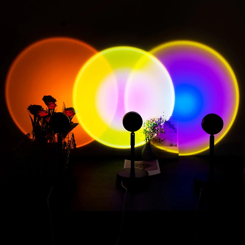 Usb Rainbow Sunset Red Projector Led 