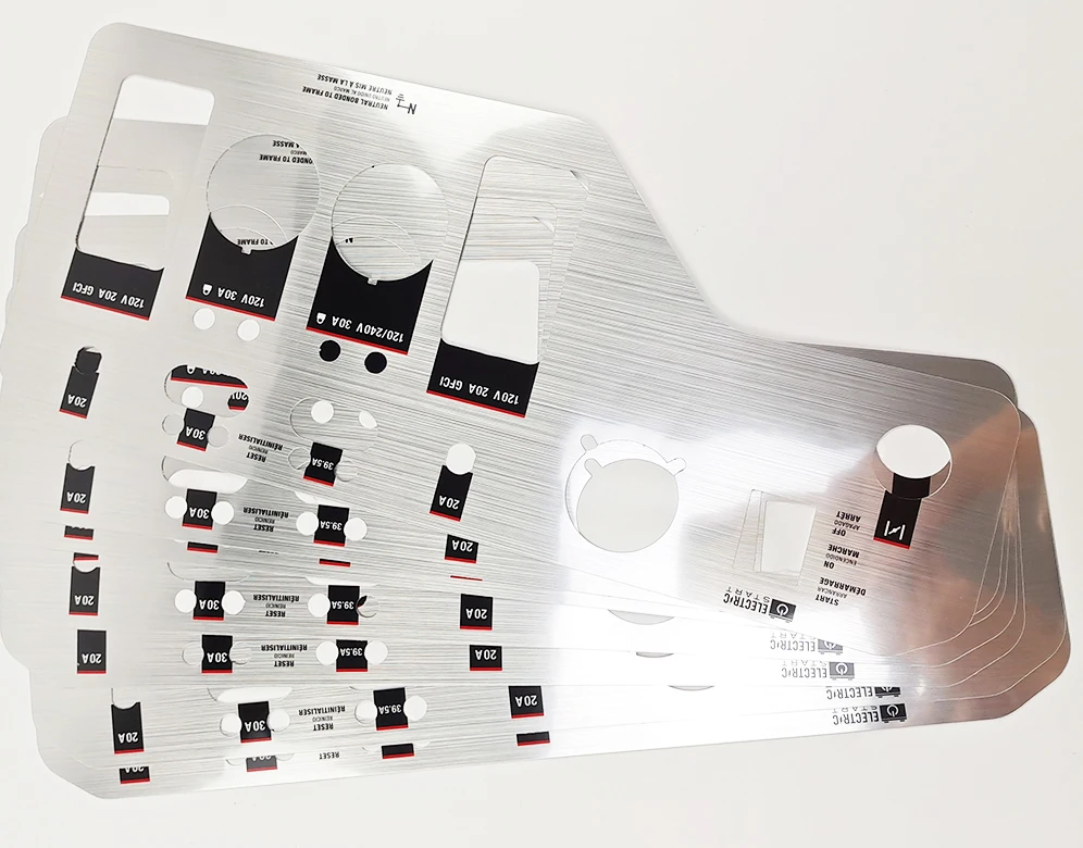 Custom matte polycarbonate lexan membrane machine sticker switch control keypad PET panel labels