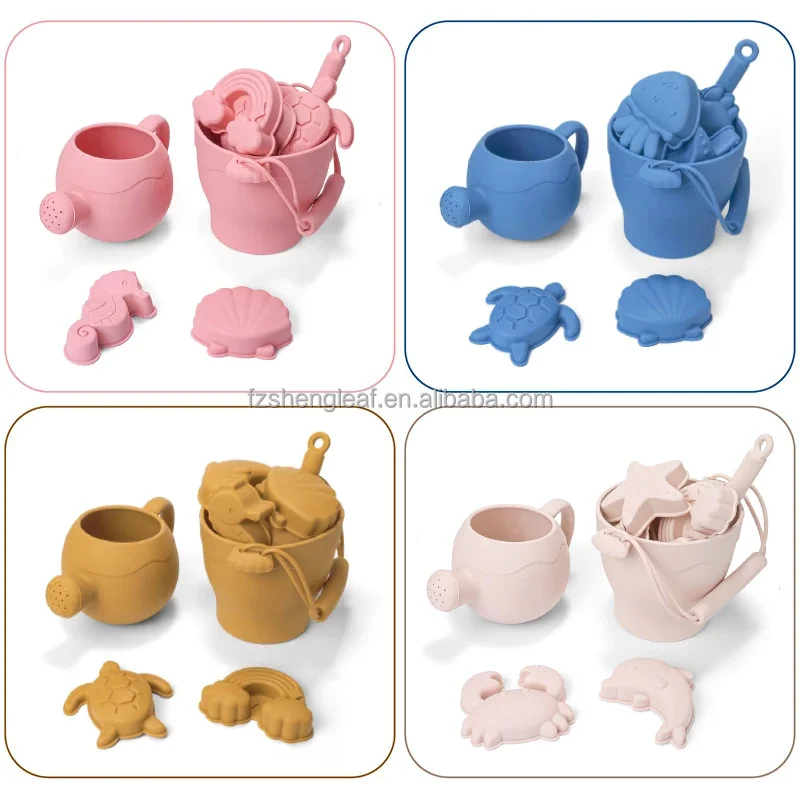 product wholesale unisex educational game bath toys set for newborn toddler baby boys and girls silicone silicon beach sand play product-1