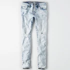 Men Jeans Men Jeans Skinny Winter Hot Sale Ripped Fashion Causal Skinny Trousers Denim Men Jeans