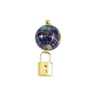 Blue Drop Earrings 2021 French Retro Aqua Blue Earth Drop Earrings Fine Round Globe Hoop Earrings