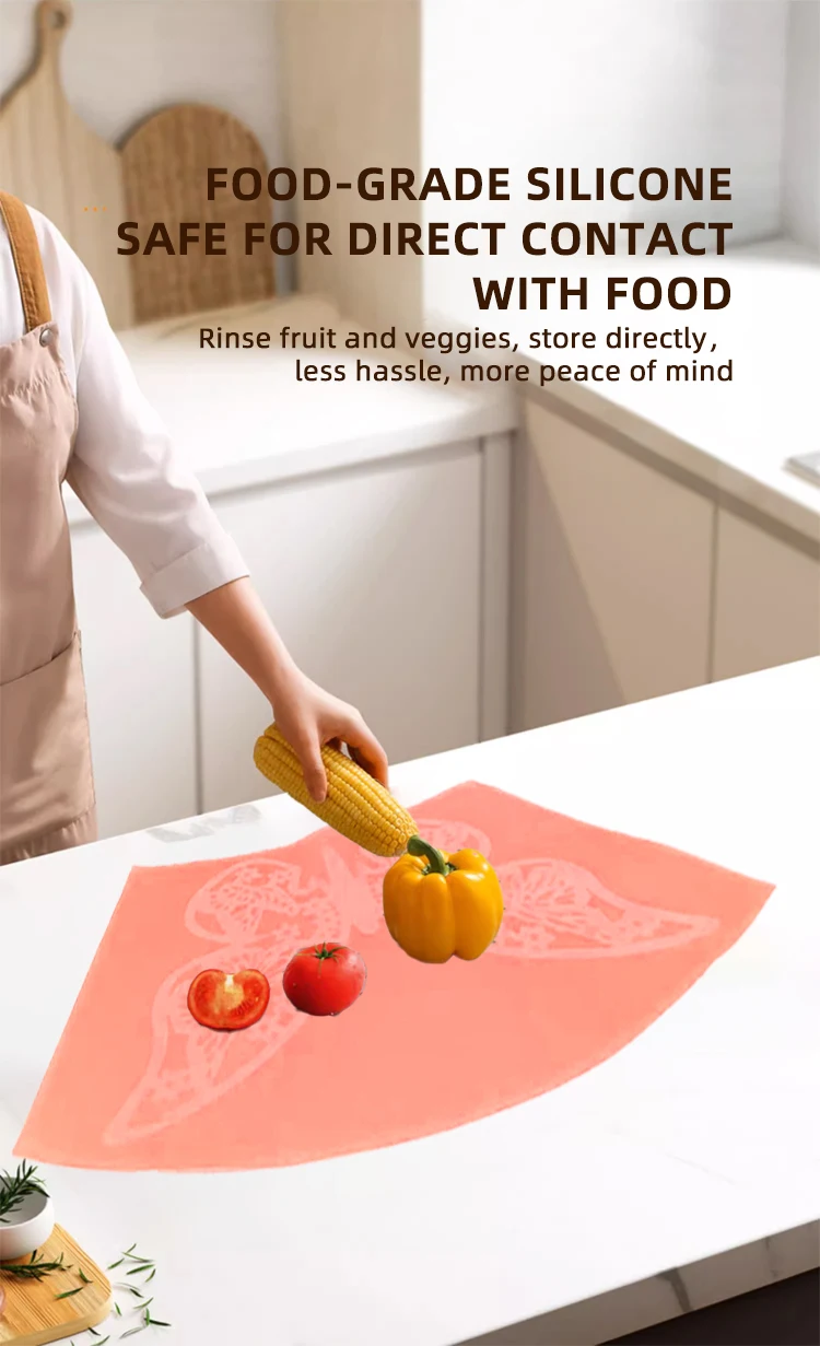 Modern Eco-Friendly Reusable Food Grade Silicone Large Dining Table Mat Heat Resistant Oil Proof Non-Slip Placemat Home Kitchen manufacture