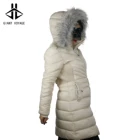 Coat 100% Nylon Long Style For Winter Fashion Thicken Hooded Puffer Padded Women Coat