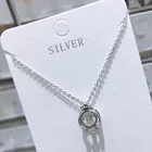 Ring Fashion Trendy Wholesale Crown Double Ring 3 Diamond Smart Necklace 925sterling Silver Women's Jewelry