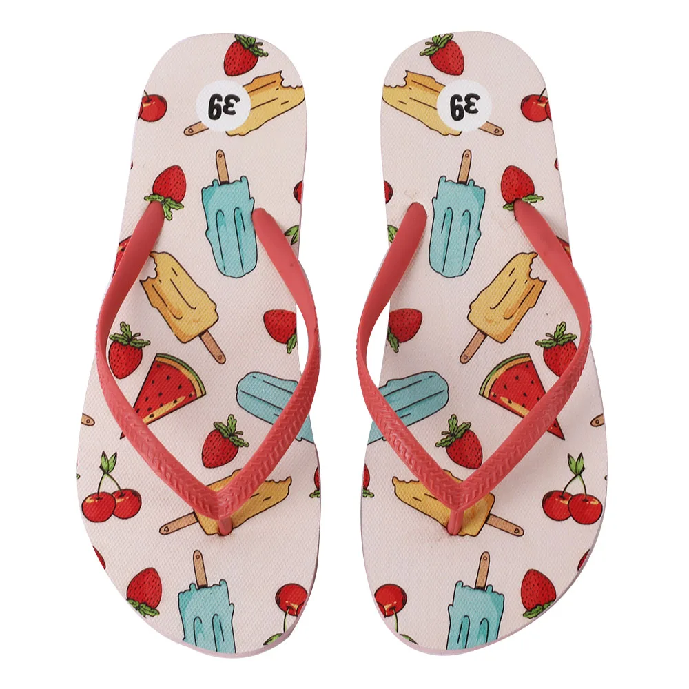 Customized MOQ 1000 pairs womens flip flops flexible PE soft ladies flat slipper for summer outdoor indoor use custom flip flops