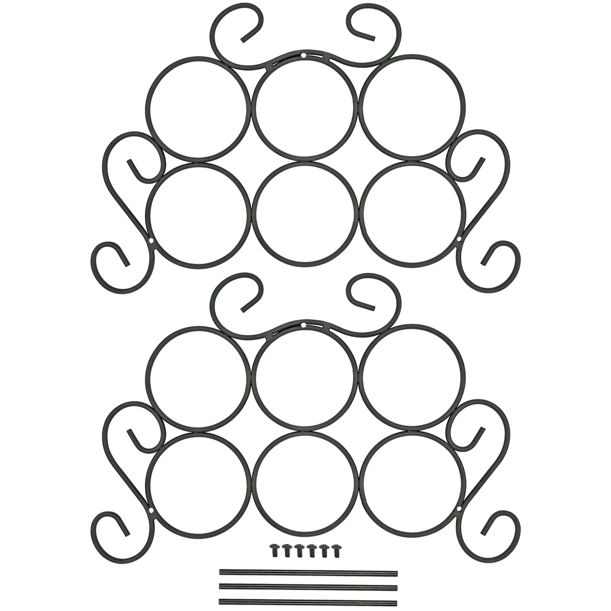 7-bottle Minuet Free Standing Wine Rack W/scroll Design For Kitchen Organization Of Wine Spirit Bottles