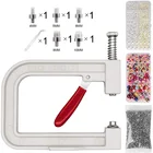 Hand Garment Shops Fast Dispatch Beads Hand Punching Rivet Pearls Setting Machine For Cloth Fabric Decoration