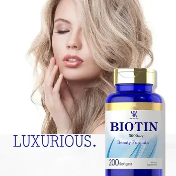 Custom private label Biotin Vitamin supplement natural formula healthy body softgels capsules