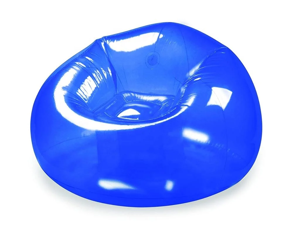 clear plastic blow up chair