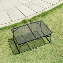 2024 New Arrival Folding Campfire  table  Steel Grate, Portable Over Fire Camp Grill for Outdoor Open Flame