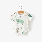 Newborn Baby Boy Clothes Romper Ruffle Sleeve Jumpsuit Bodysuit Cute Girls Infant Romper Outfits