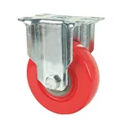 Ball Caster Small Ball Bearing Casters 5 Inch Medium Duty Red Pvc Caster With Double Ball Bearing