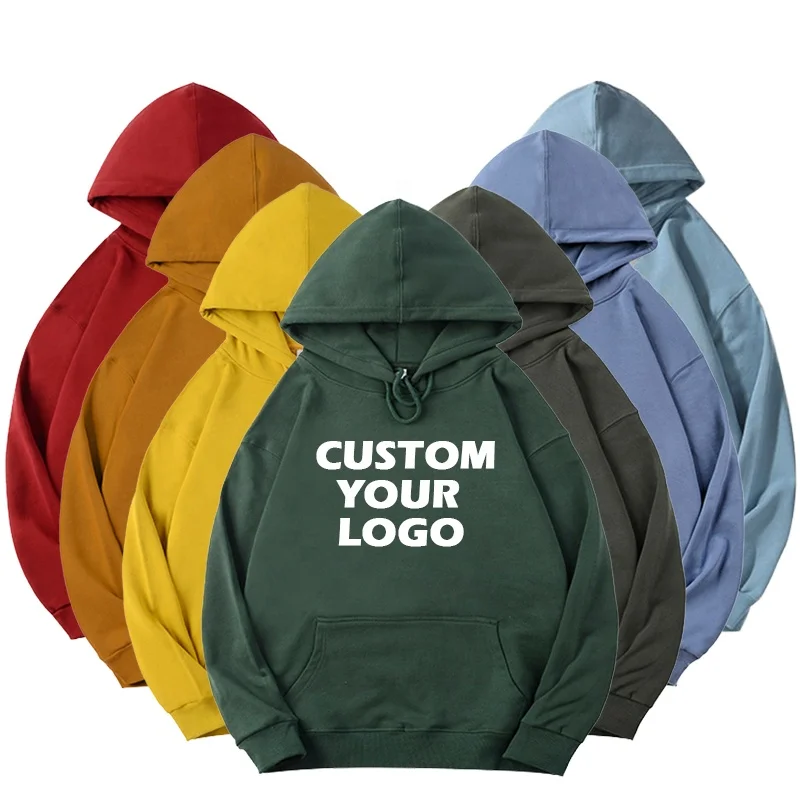 Wholesale 350g Thick Plain Men's Hoodies Customized Oversize Men's Hoodies & Sweatshirts