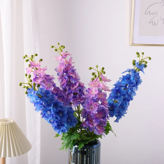 high quality latex delphinium artificial flowers decor wedding False Flower Plants Artificial larkspur