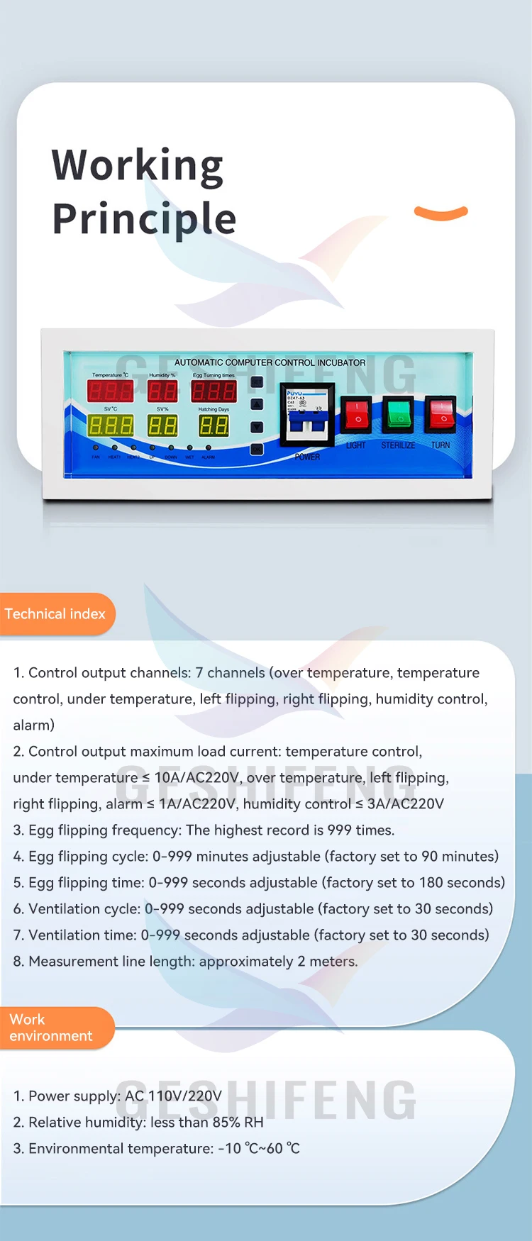 Temperature and Humidity Controller, 110, Plastic - detail 20