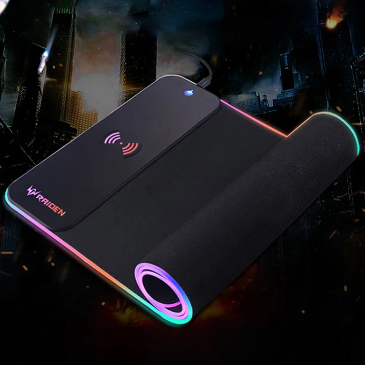Wireless charger custom logo Wireless Charging Big Size RGB LED gaming mousepad mouse pad