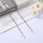 Facemask Lanyard Chain Eyeglass Holder Acrylic Beaded Masking Lanyards Crystal For Women Glasses Colorful