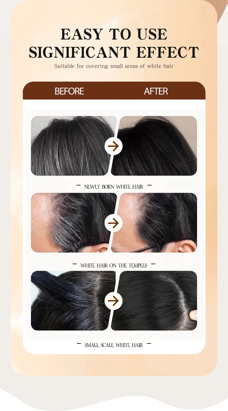 OEM ODM Custom Hairdressing Stick Private Label Wholesale Cover Gray Hair Portable Gentle Dyeing Hairdressing Wand Factory Price