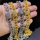 Necklace Necklaces Diamond Paved Personalized Men's Necklace Zircon Cuban Chain Hip Hop Necklace For MEN