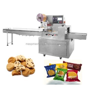 high quality automatic rice cake energy bar horizontal wrapping food packing machine