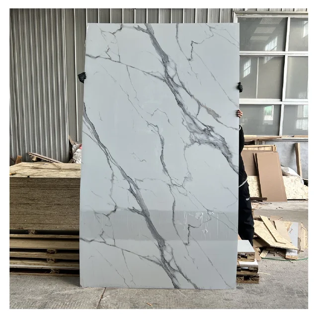 ODM Marble Tile Alternative PVC Wall Panels UV Marble Look Decoration Interior