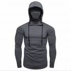 Face Popular Cotton Long Sleeves Sportwear Sweatsuit Men's Face Masked Hoodie