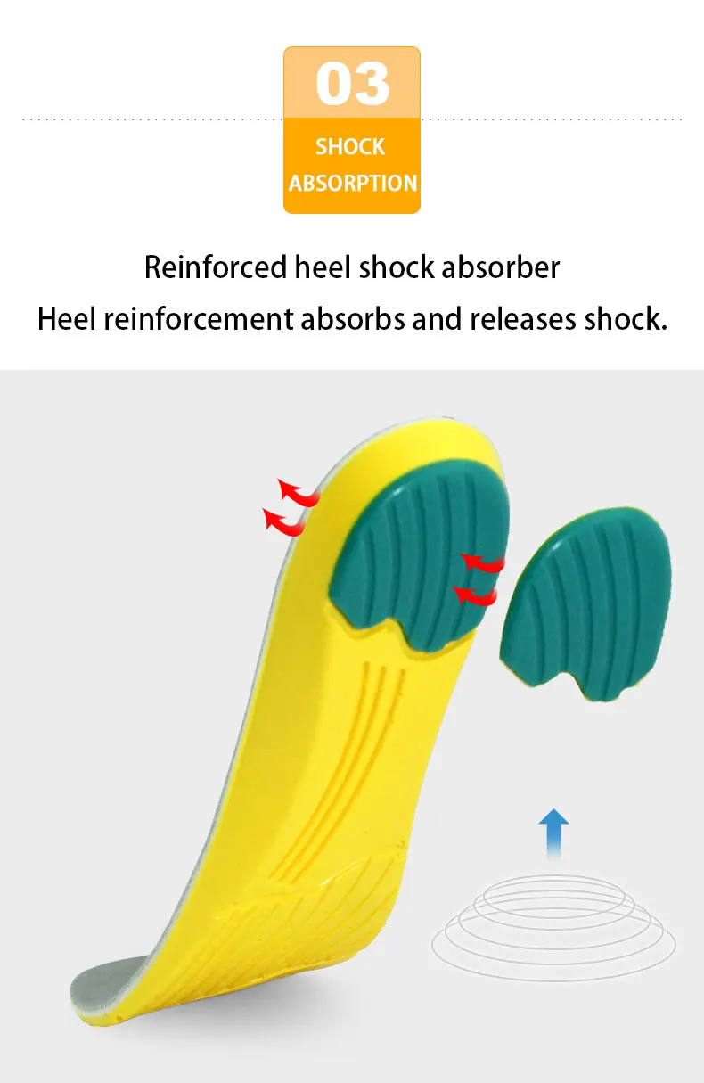 High Elastic Shock-Absorbing Sports Insoles for Men & Women High Elastic Shock-Absorbing Sports Insoles for Men & Women