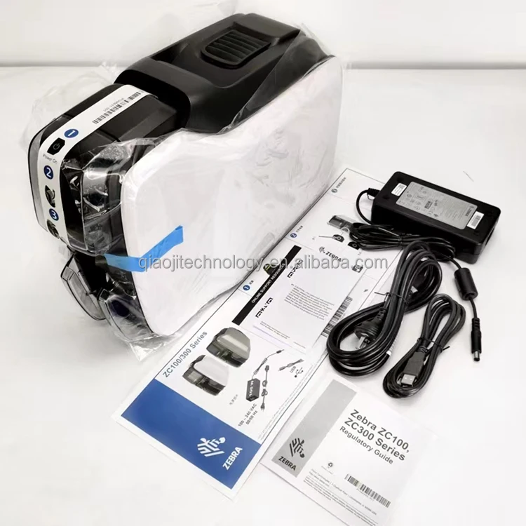 300dpi Original ZC300  Printer Single sided ID Card Printer PVC Card Printer With Original Software