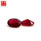 Oval Oval Wholesale Factory Price Synthetic Loose Gemstone Oval Shape Ruby Corundum