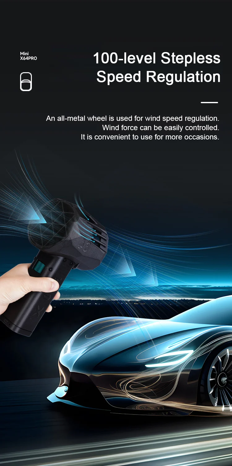 HamGeek迷你X64PRO 950W 240千米/h暴力风扇第5代涡轮喷气风扇,带1500g推力64毫米风道