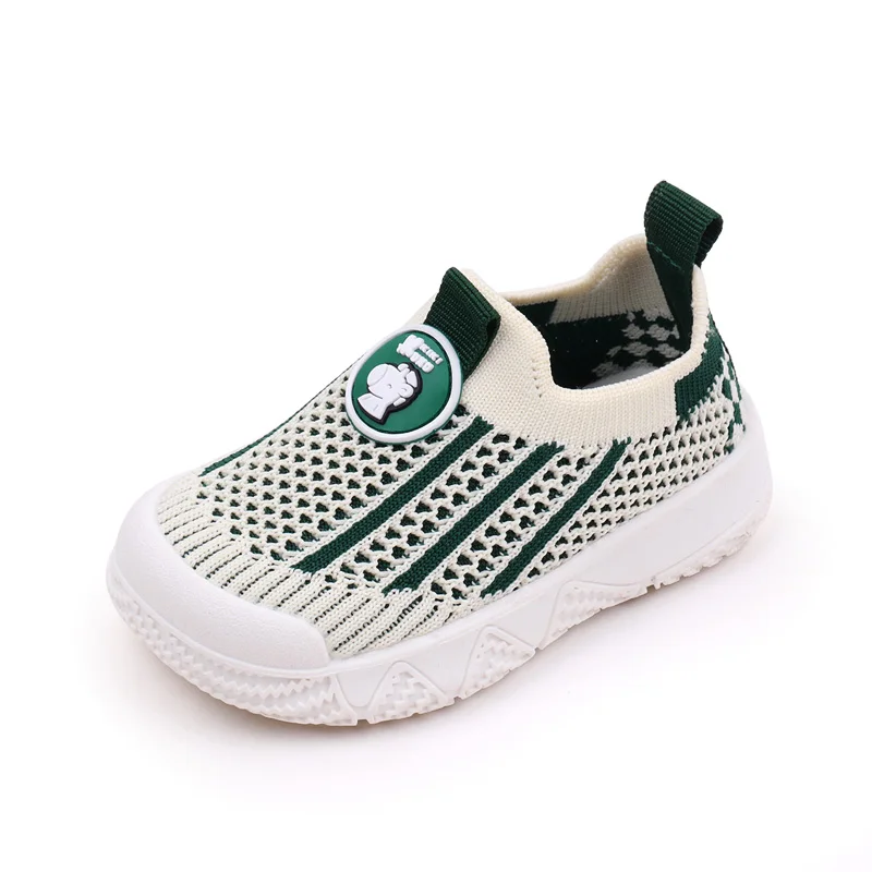 Mesh Breathable Color Matching Cartoon Baby Toddler Shoes for Girls and Boys factory