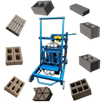 manual concrete cement block brick making machine hollow concrete block brick maker machine Interlock Block Making Machine