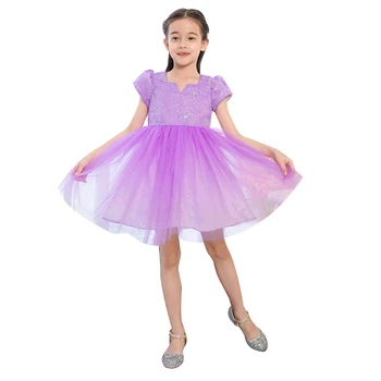 Wholesale Girls Boutique New Fashion Clothing Birthday Wear Lace Kids For 3-12y L5199