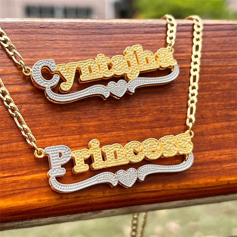 Diy Gothic Name Gold-plated Two-tone 