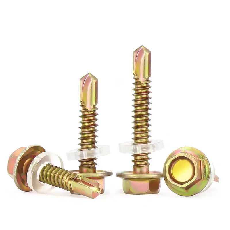 Factory Supply Hex Head Wood Screw Stainless Steel Hexagon Flange Head Self Drilling Screws supplier