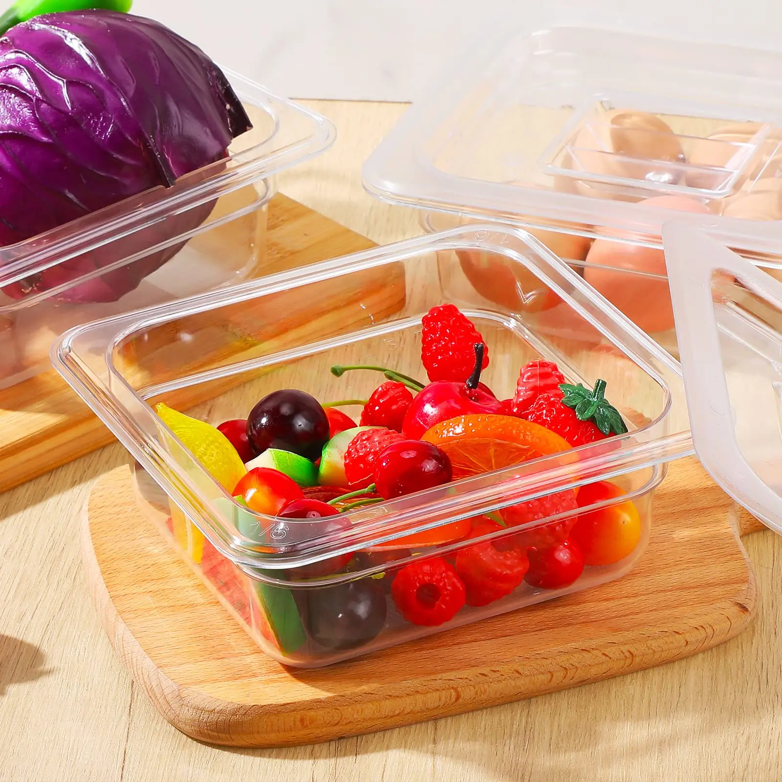 tray acrylic box with lid cover transparent fruit Desserts nut jam seasoning box milk tea shop storage jars and lids