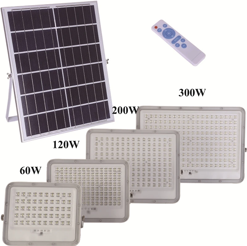 Remote Control 200 300 watt Floodlight Outdoor 200W 300W Solar Flood Light