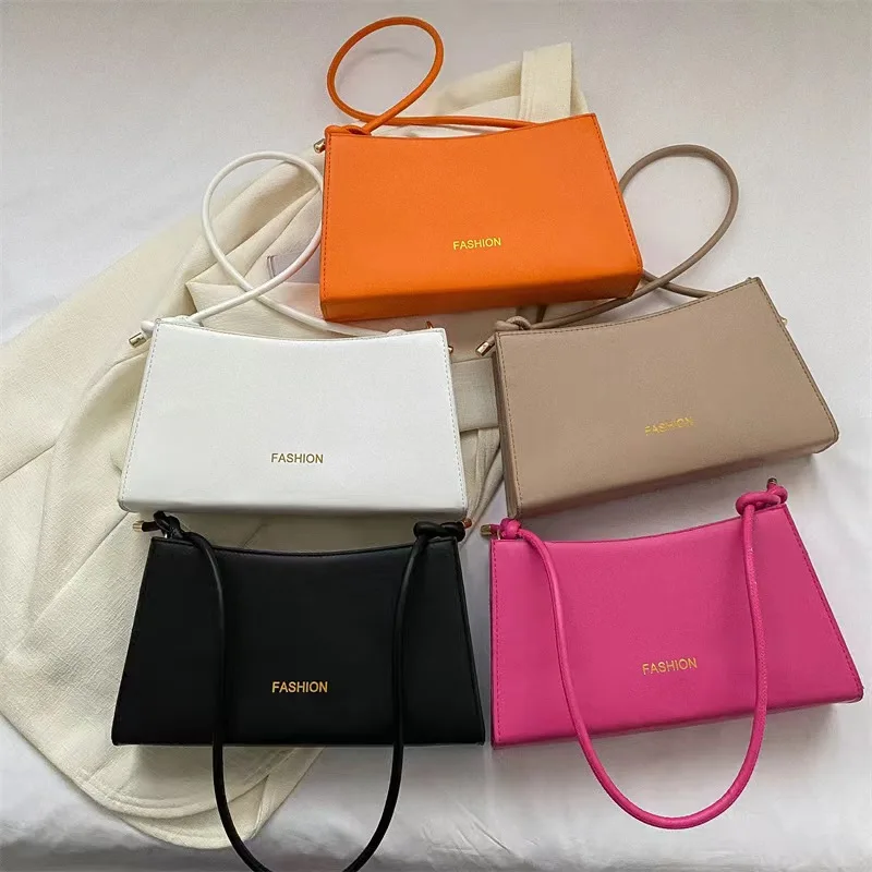 Individuality French Candy-colored underarm handbag 2024 storage new fashion simple shoulder bag western style handbag