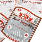 Label Metal Customized Adhesive Silver Copper Foil Red Wine Label Luxury Metal Wine Label