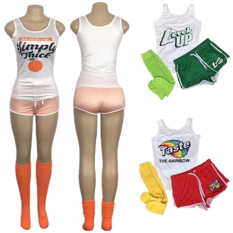 Biker Short Set With Slouch Socks Women 