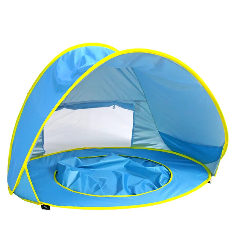 Blue Pop Up Baby Beach Tent Kiddies Portable Sun Shade Shelter Anti-UV Outdoor 