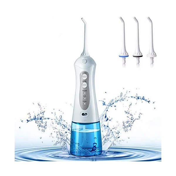 teeth cleaning with water jets