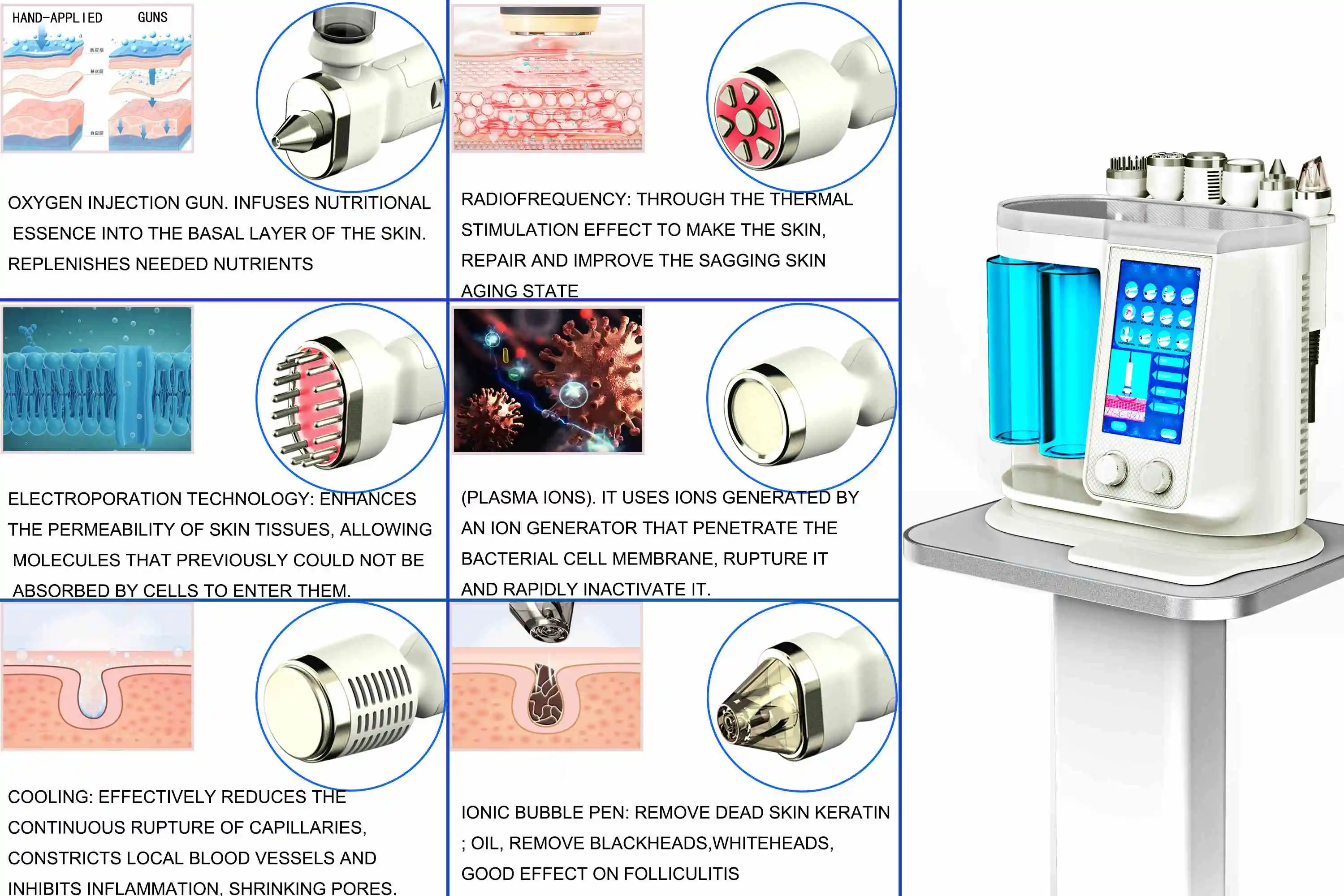 Skin Microdermabrasion Machine Hydrodermabrasion Exfoliation Microdermabrasion Blackhead Remover