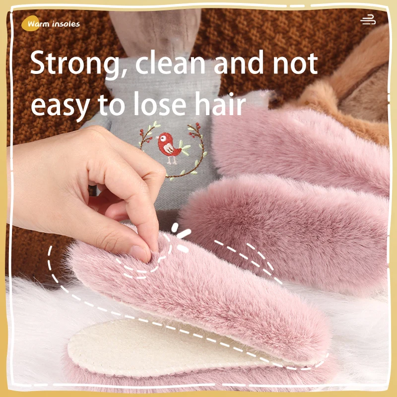 Fluffy Kids Insoles Warm Rabbit Hair Children Shoe Pads Fluffy Kids Insoles Warm Rabbit Hair Children Shoe Pads